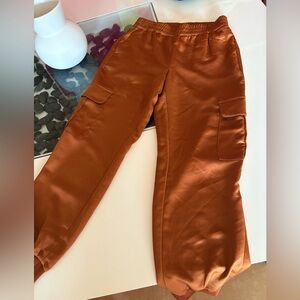 Banana Republic- Rust Cargo Jogger Pants - Satin Finish